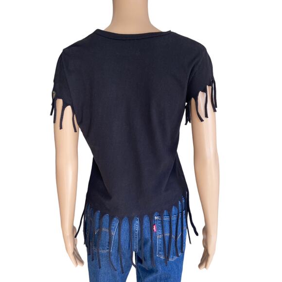 On Fire Black Graphic Print T-shirt Size M - Picture 4 of 5